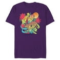 thumbnail image 1 of Disney Lilo & Stitch Beach Vibes Sunny Surfing Aloha - Short Sleeve Blended T-Shirt for Adults - Customized-Purple, 1 of 5
