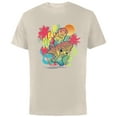 thumbnail image 1 of Disney Lilo & Stitch Beach Vibes Sunny Surfing Aloha - Short Sleeve Cotton T-Shirt for Adults - Customized-Natural, 1 of 5