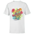 thumbnail image 1 of Disney Lilo & Stitch Beach Vibes Sunny Surfing Aloha - Short Sleeve T-Shirt for Kids - Customized-White, 1 of 5