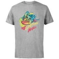 thumbnail image 1 of Disney Lilo & Stitch Beach Vibes Surfing Catching Waves - Short Sleeve Cotton T-Shirt for Adults - Customized-Athletic Heather, 1 of 5