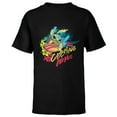 thumbnail image 1 of Disney Lilo & Stitch Beach Vibes Surfing Catching Waves - Short Sleeve T-Shirt for Kids - Customized-Black, 1 of 5