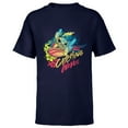 thumbnail image 1 of Disney Lilo & Stitch Beach Vibes Surfing Catching Waves - Short Sleeve T-Shirt for Kids - Customized-Navy, 1 of 5