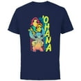 thumbnail image 1 of Disney Lilo & Stitch Beach Vibes with Nani & Scrump ‘Ohana - Short Sleeve Cotton T-Shirt for Adults - Customized-Navy, 1 of 5