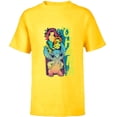 thumbnail image 1 of Disney Lilo & Stitch Beach Vibes with Nani & Scrump ‘Ohana - Short Sleeve T-Shirt for Kids - Customized-Yellow, 1 of 5