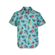 Disney Lilo & Stitch Big Boys Hawaiian Button Down Shirt Toddler to Big Kid