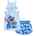 thumbnail image 1 of Disney Lilo & Stitch Big Girls Cosplay Tank Top and Active Retro Dolphin French Terry Shorts Little Kid to Big Kid, 1 of 5