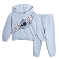 thumbnail image 1 of Disney Lilo & Stitch Big Girls' Fleece 2-Piece Hoodie and Jogger Set Light Blue, 1 of 6
