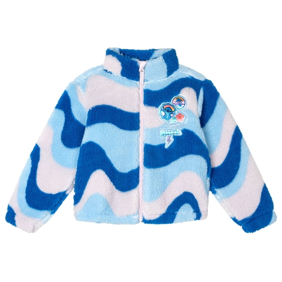 Disney Lilo & Stitch Big Girls' Fleece Jacket Blue Lavender