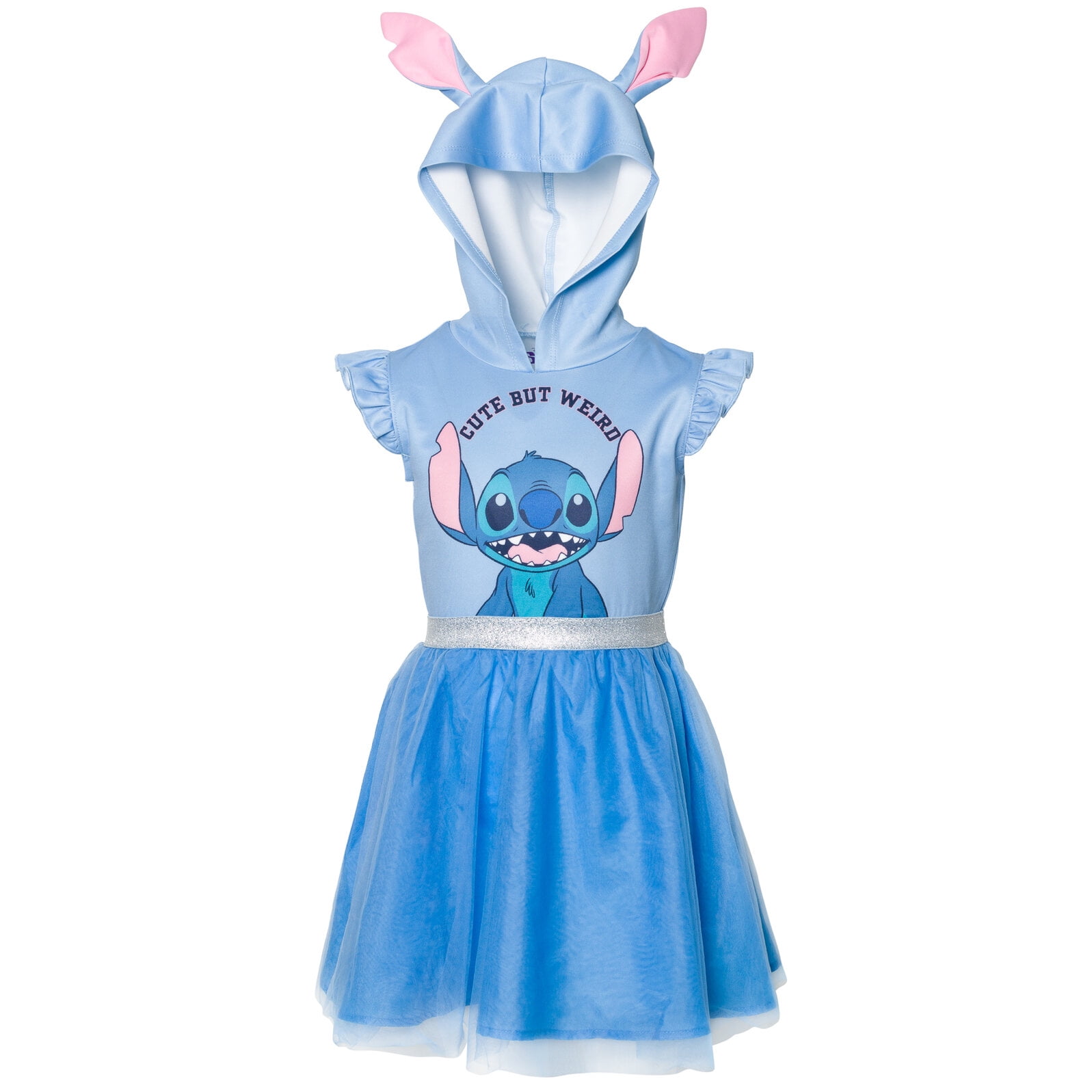 Disney Lilo & Stitch Big Girls Short Sleeve Dress Purple 10-12