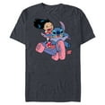 thumbnail image 1 of Disney Lilo & Stitch Bike Adventure - Short Sleeve Blended T-Shirt for Adults -Customized-Navy Heather, 1 of 5