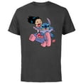 thumbnail image 1 of Disney Lilo & Stitch Bike Adventure - Short Sleeve Cotton T-Shirt for Adults -Customized-Charcoal, 1 of 5