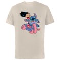 thumbnail image 1 of Disney Lilo & Stitch Bike Adventure - Short Sleeve Cotton T-Shirt for Adults -Customized-Natural, 1 of 5