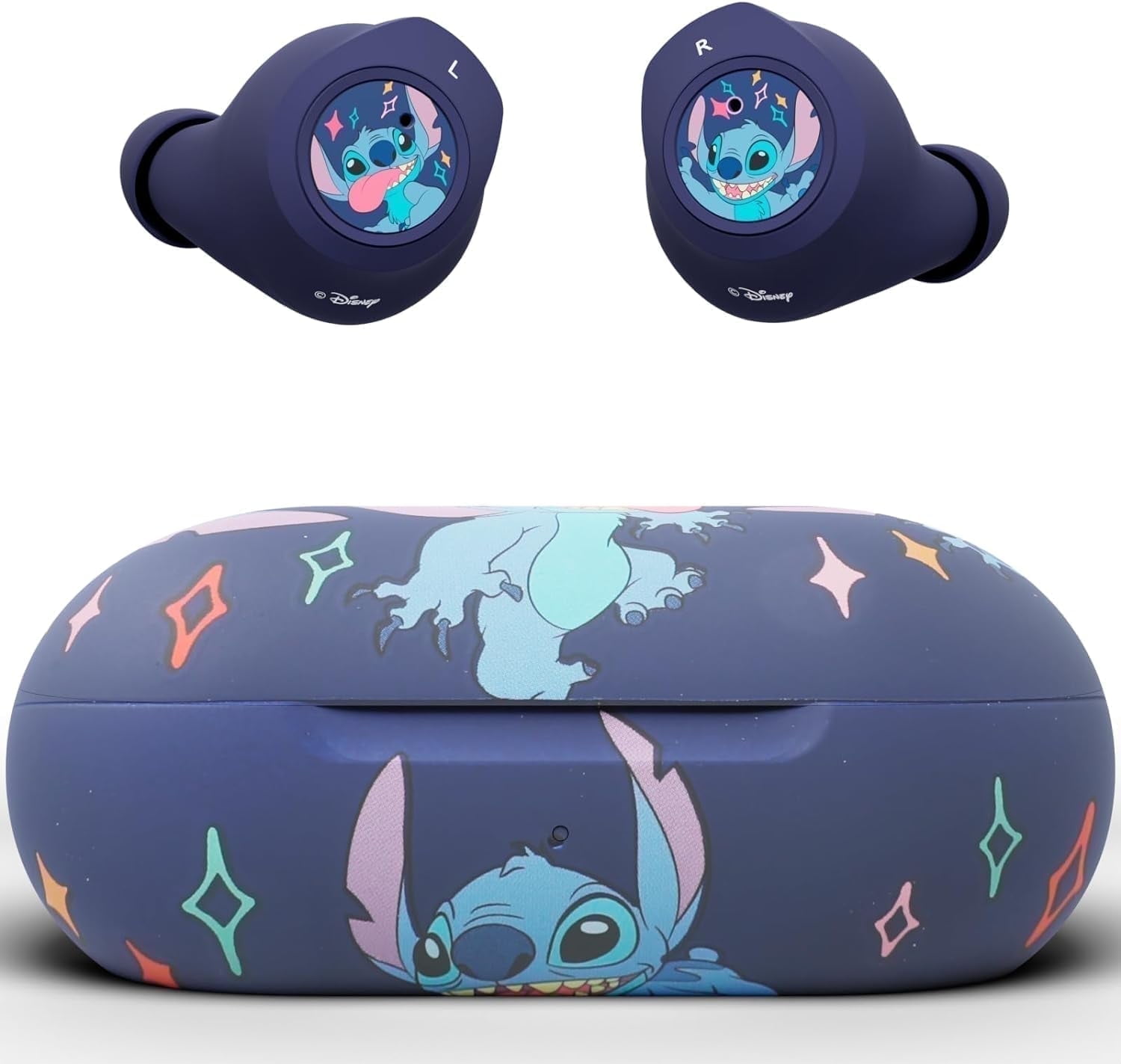 Disney Lilo and Stitch Wireless Bluetooth Earbuds with Mic, Touch Control, 30H Playtime, Charging Case
