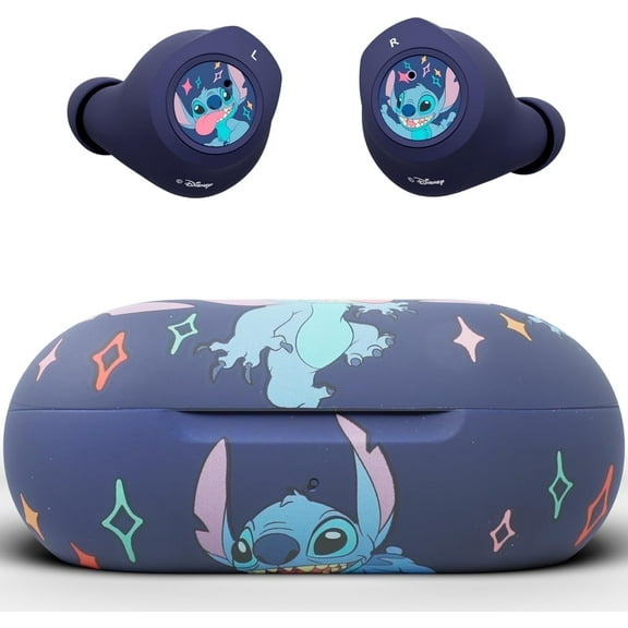 Disney Lilo and Stitch Wireless Bluetooth Earbuds with Mic, Touch Control, 30H Playtime, Charging Case