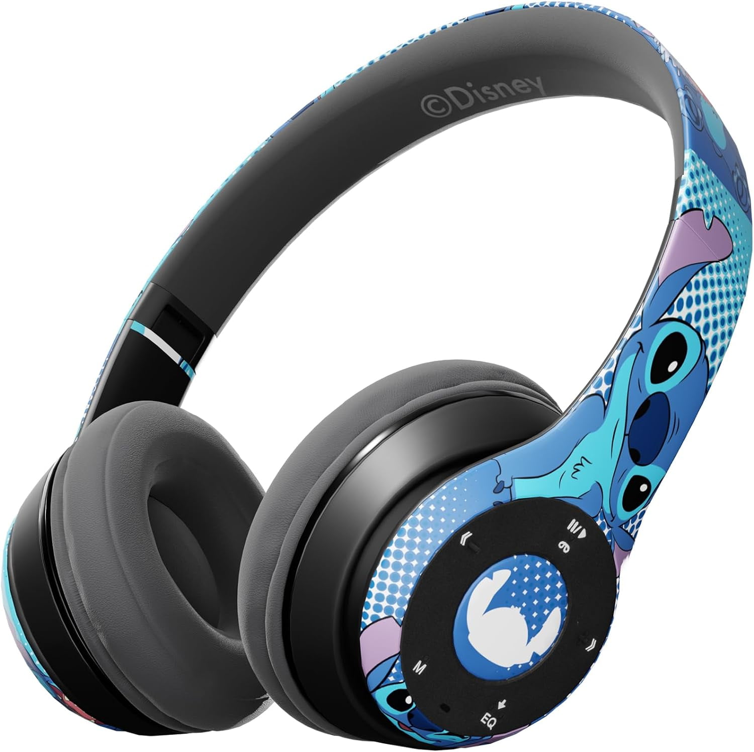Disney Lilo Stitch Bluetooth Over Ear Headphones Wireless Foldable Headset with Microphone
