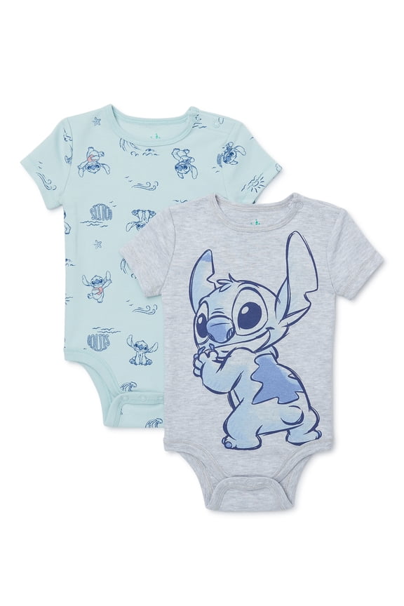 Disney Lilo & Stitch Bodysuits, 2-Pack, Sizes 0-3M - 24M