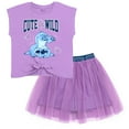 thumbnail image 1 of Disney Lilo & Stitch Boxy Drop Shoulder T-Shirt and Mesh Tulle Skort Toddler to Big Kid, 1 of 5