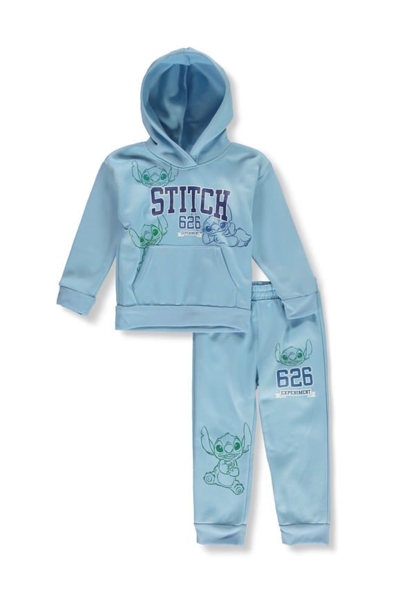 Disney Lilo & Stitch Boys' 2-Piece Joggers Set Outfit Color: multi Size: 4
