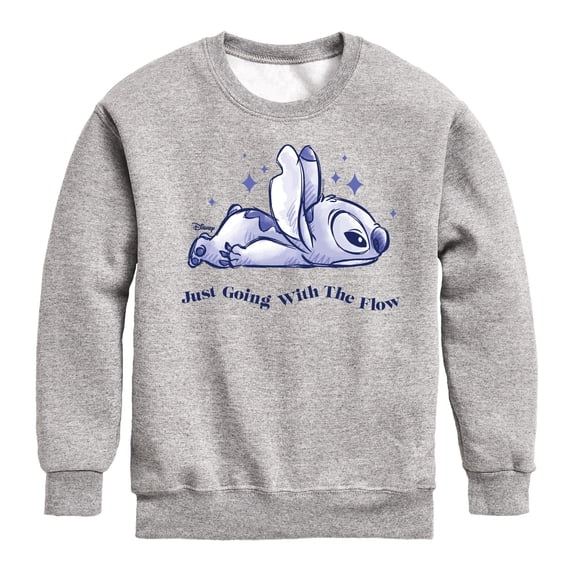 Disney - Lilo & Stitch Boys' Graphic Long Sleeve Fleece Sweatshirt