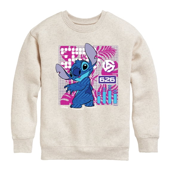 Disney - Lilo & Stitch Boys' Graphic Long Sleeve Fleece Sweatshirt