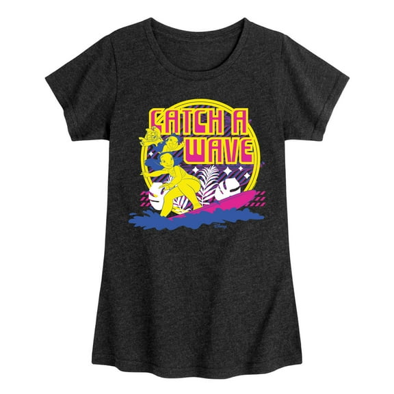 Disney - Lilo & Stitch - Catch A Wave - Toddler & Youth Girls Short Sleeve Graphic T-Shirt