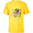 thumbnail image 1 of Disney Lilo & Stitch Chilled Vibes Summer Beach Distressed - Short Sleeve T-Shirt for Kids - Customized-Yellow, 1 of 5