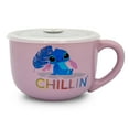thumbnail image 1 of Disney Lilo & Stitch "Chillin" Ceramic Soup Mug With Vented Lid | Holds 24 Ounces, 1 of 7