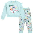 thumbnail image 1 of Disney Lilo & Stitch Christmas Fleece Pullover Sweatshirt and Jogger Pants Outfit Set Toddler to Big Kid, 1 of 5
