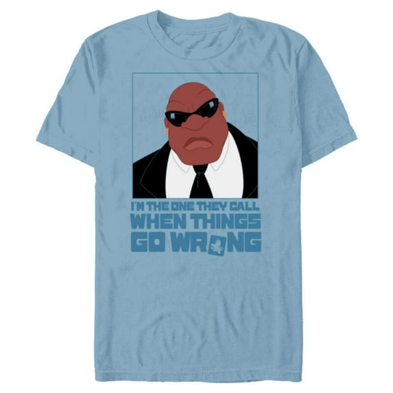 Disney Lilo & Stitch Cobra Bubbles Call When Things Go Wrong - Short Sleeve Blended T-Shirt for Adults - Customized-Ocean Blue