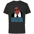thumbnail image 1 of Disney Lilo & Stitch Cobra Bubbles Call When Things Go Wrong - Short Sleeve Cotton T-Shirt for Adults - Customized-Black, 1 of 5