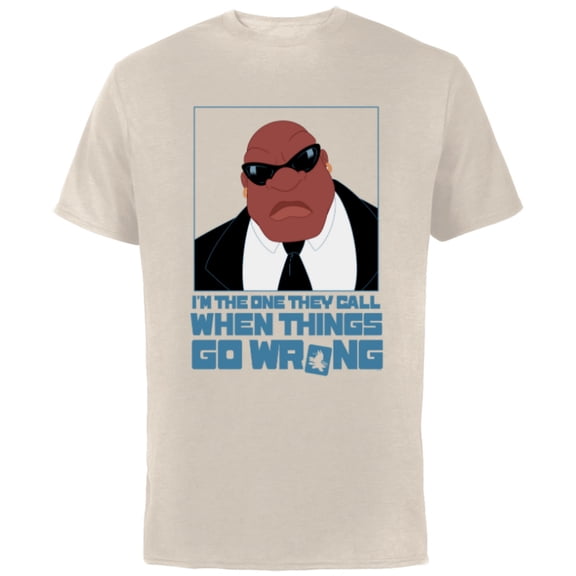Disney Lilo & Stitch Cobra Bubbles Call When Things Go Wrong - Short Sleeve Cotton T-Shirt for Adults - Customized-Natural