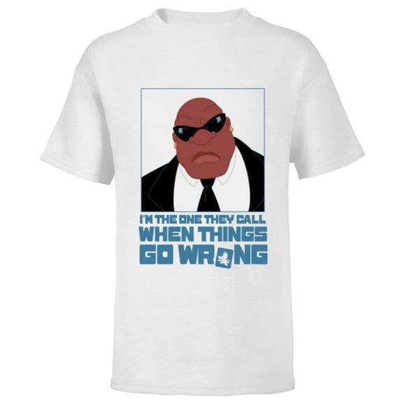 Disney Lilo & Stitch Cobra Bubbles Call When Things Go Wrong - Short Sleeve T-Shirt for Kids - Customized-White