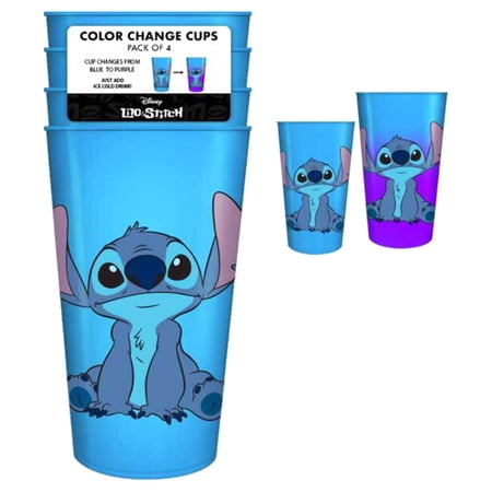 Disney Lilo & Stitch Color-Changing Plastic Cups | Set of 4