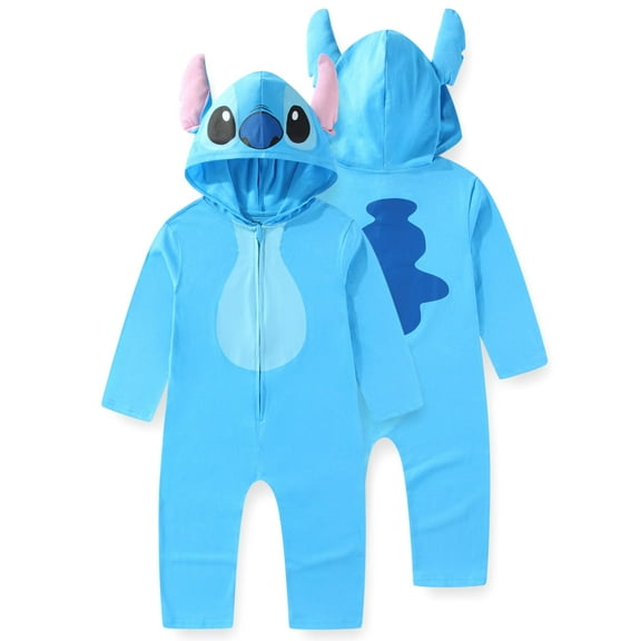 Disney Lilo & Stitch Cosplay Hooded Coverall with Ears (Girls), Sizes 3T-8