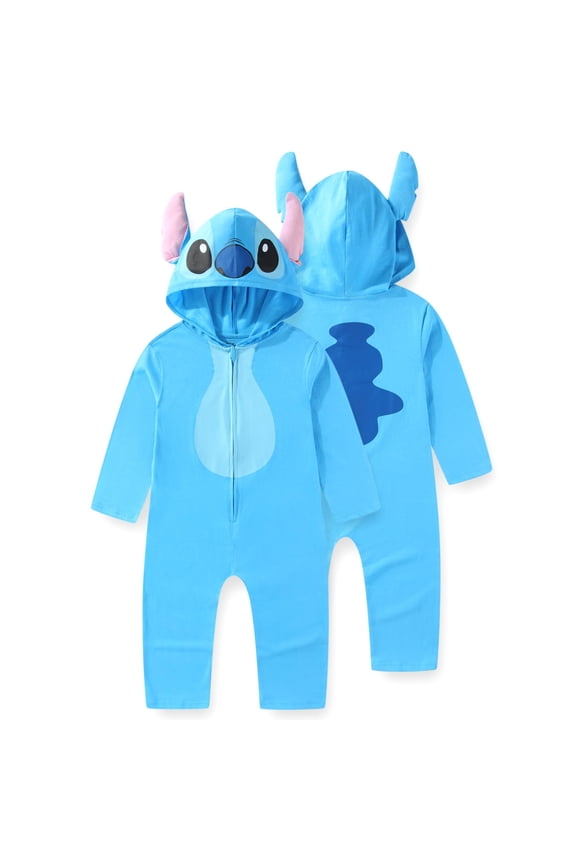 Lilo & Stitch Cosplay Hooded Coverall with Ears (Girls), Sizes 3T-8