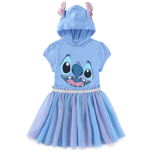 Disney Lilo & Stitch Cosplay Hooded with Ears Tulle Dress (Girls), Sizes 4-12