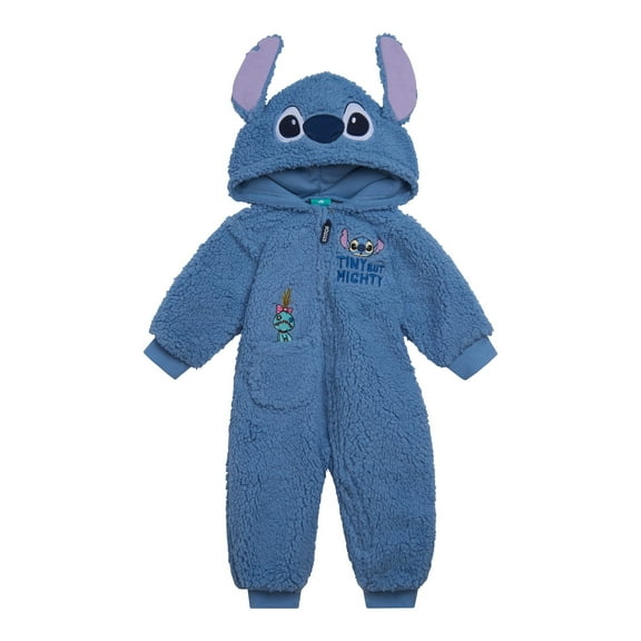 Disney Lilo & Stitch Cozy Sherpa Zip Up Cosplay Coverall Newborn to Infant