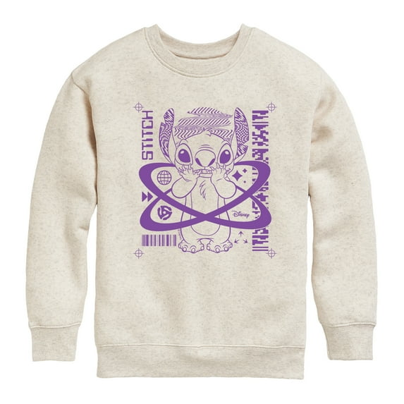 Disney - Lilo & Stitch - Crop Marks Stitch - Toddler & Youth Crewneck Fleece Sweatshirt