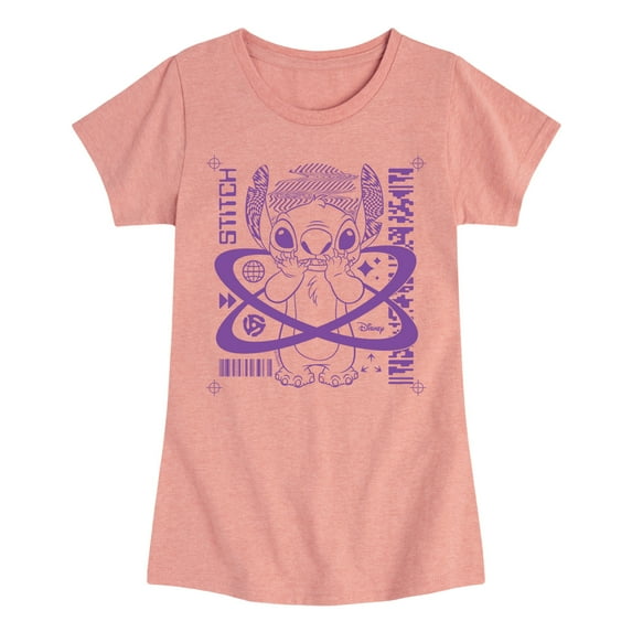 Disney - Lilo & Stitch - Crop Marks Stitch - Toddler & Youth Girls Short Sleeve Graphic T-Shirt