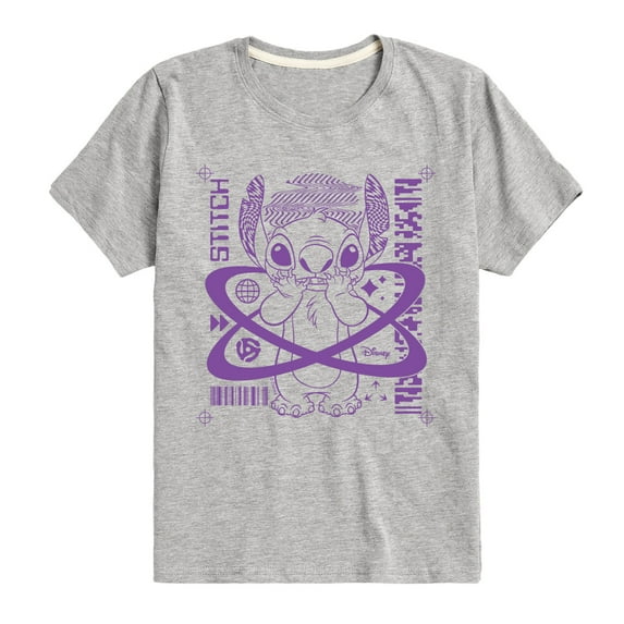 Disney - Lilo & Stitch - Crop Marks Stitch - Toddler & Youth Short Sleeve Graphic T-Shirt