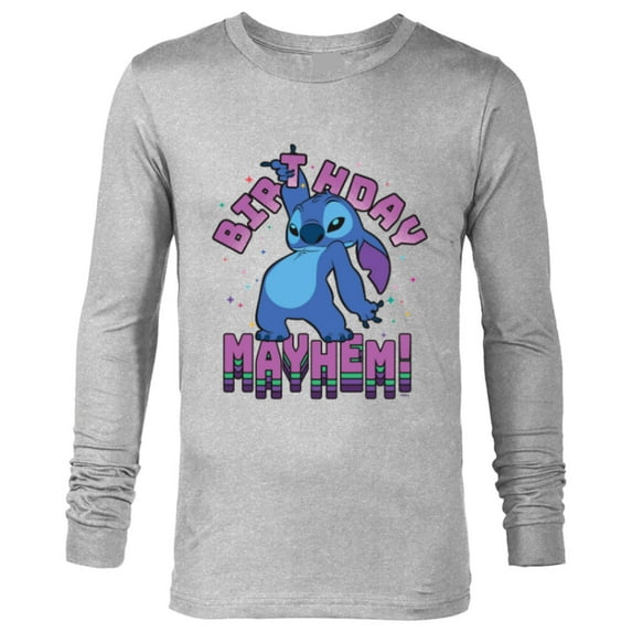 Disney Lilo & Stitch Disco Dance Birthday Mayhem! - Long Sleeve T-Shirt for Men - Customized-Athletic Heather