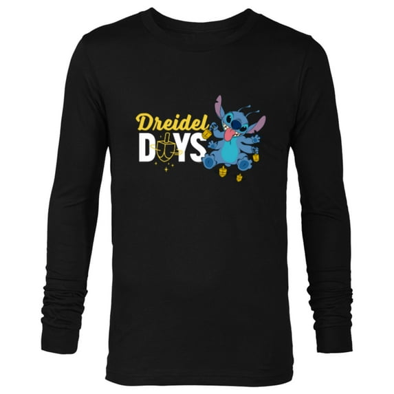 Disney Lilo & Stitch Dreidel Days - Long Sleeve T-Shirt for Men - Customized-Black