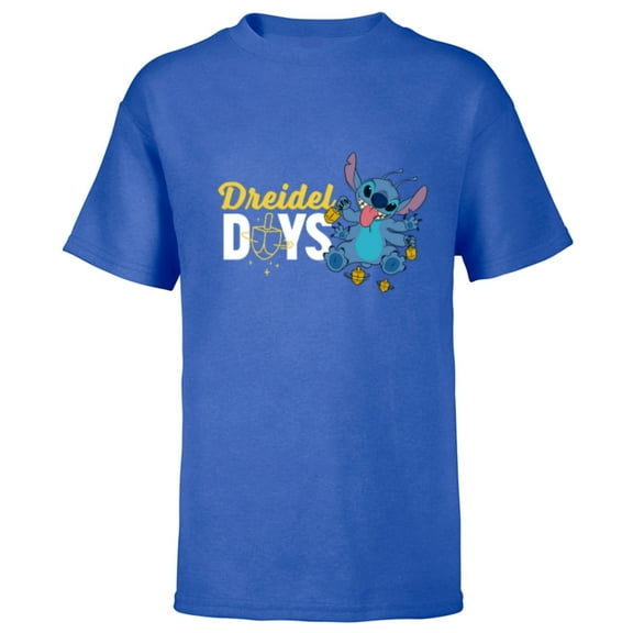 Disney Lilo & Stitch Dreidel Days - Short Sleeve T-Shirt for Kids - Customized-Royal