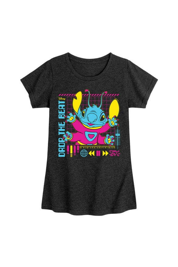 - Lilo & Stitch - Drop The Beat - Toddler & Youth Girls Short Sleeve Graphic T-Shirt