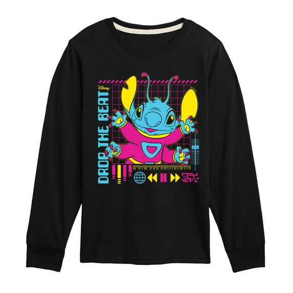 Disney - Lilo & Stitch - Drop The Beat - Toddler & Youth Long Sleeve Graphic T-Shirt