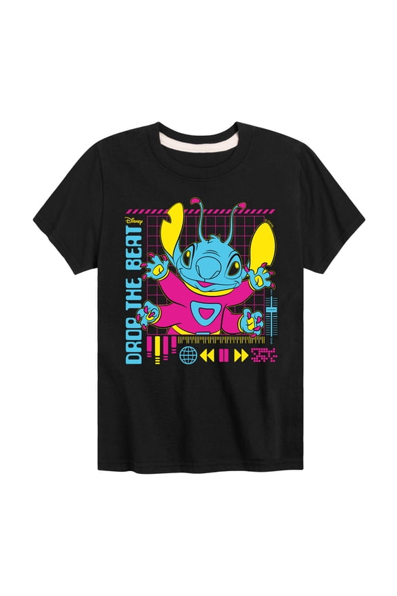 - Lilo & Stitch - Drop The Beat - Toddler & Youth Short Sleeve Graphic T-Shirt