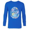 thumbnail image 1 of Disney Lilo & Stitch Easter Egg Flowers Spring Pastel Colors - Long Sleeve T-Shirt for Men - Customized-Navy, 1 of 5