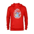 thumbnail image 1 of Disney Lilo & Stitch Easter Egg Flowers Spring Pastel Colors - Pullover Hoodie for Adults - Customized-Red, 1 of 5