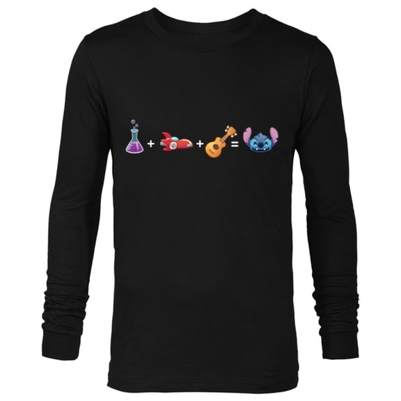 Disney Lilo & Stitch Emoji Code Formula - Long Sleeve T-Shirt for Men - Customized-Black