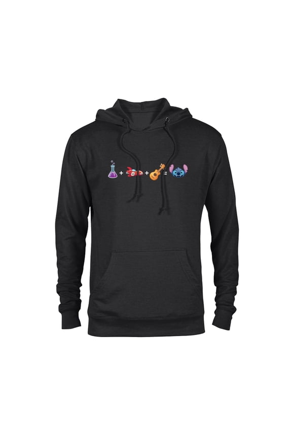 Lilo & Stitch Emoji Code Formula - Pullover Hoodie for Adults - Customized-Black